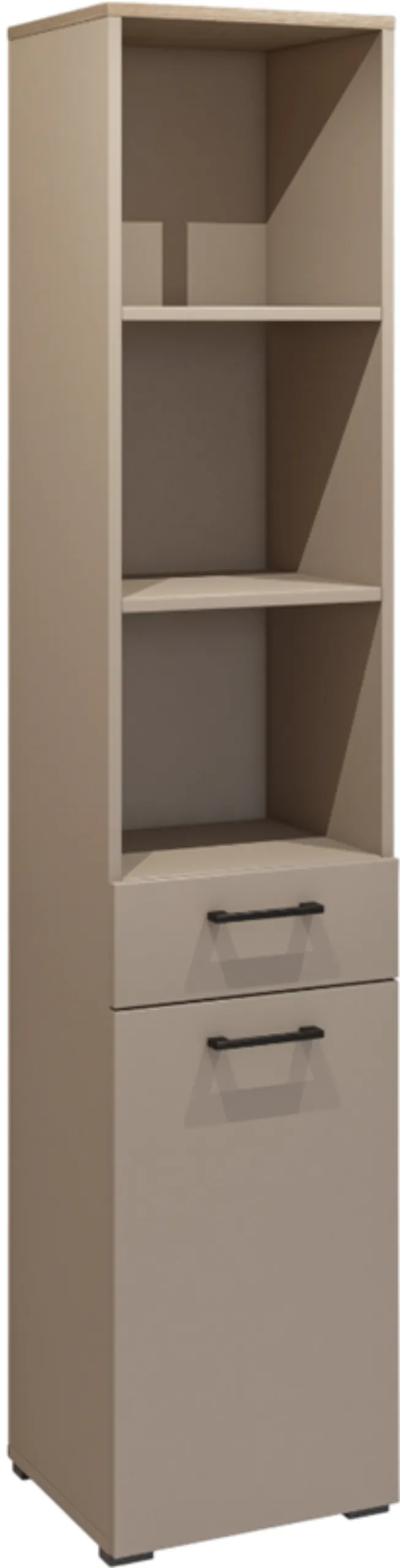 Regał z koszem na pranie i szufladą ROSA 197x40 congo efekt drewna - 30CDNO66