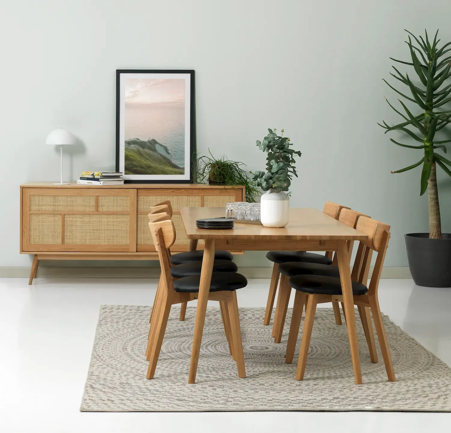 Stół BARRALI 90x190 cm - dąb naturalny - UN_43250200