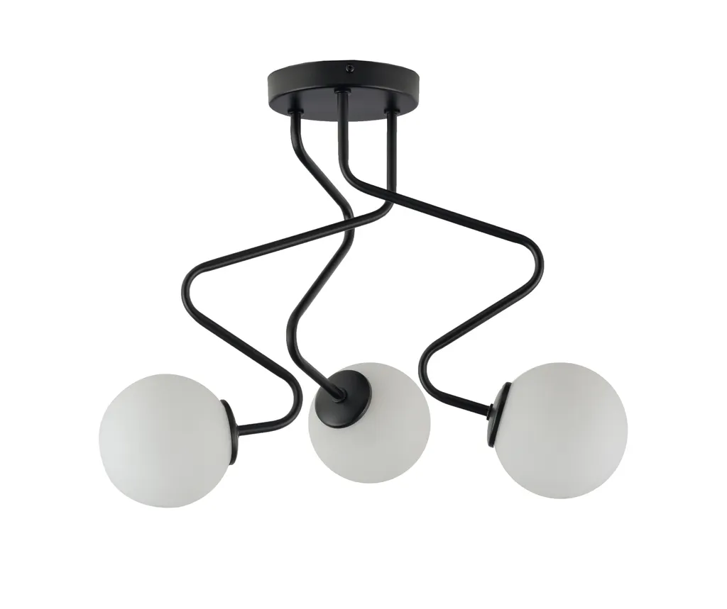 Lampa sufitowa ZIGZAG 3 czarna