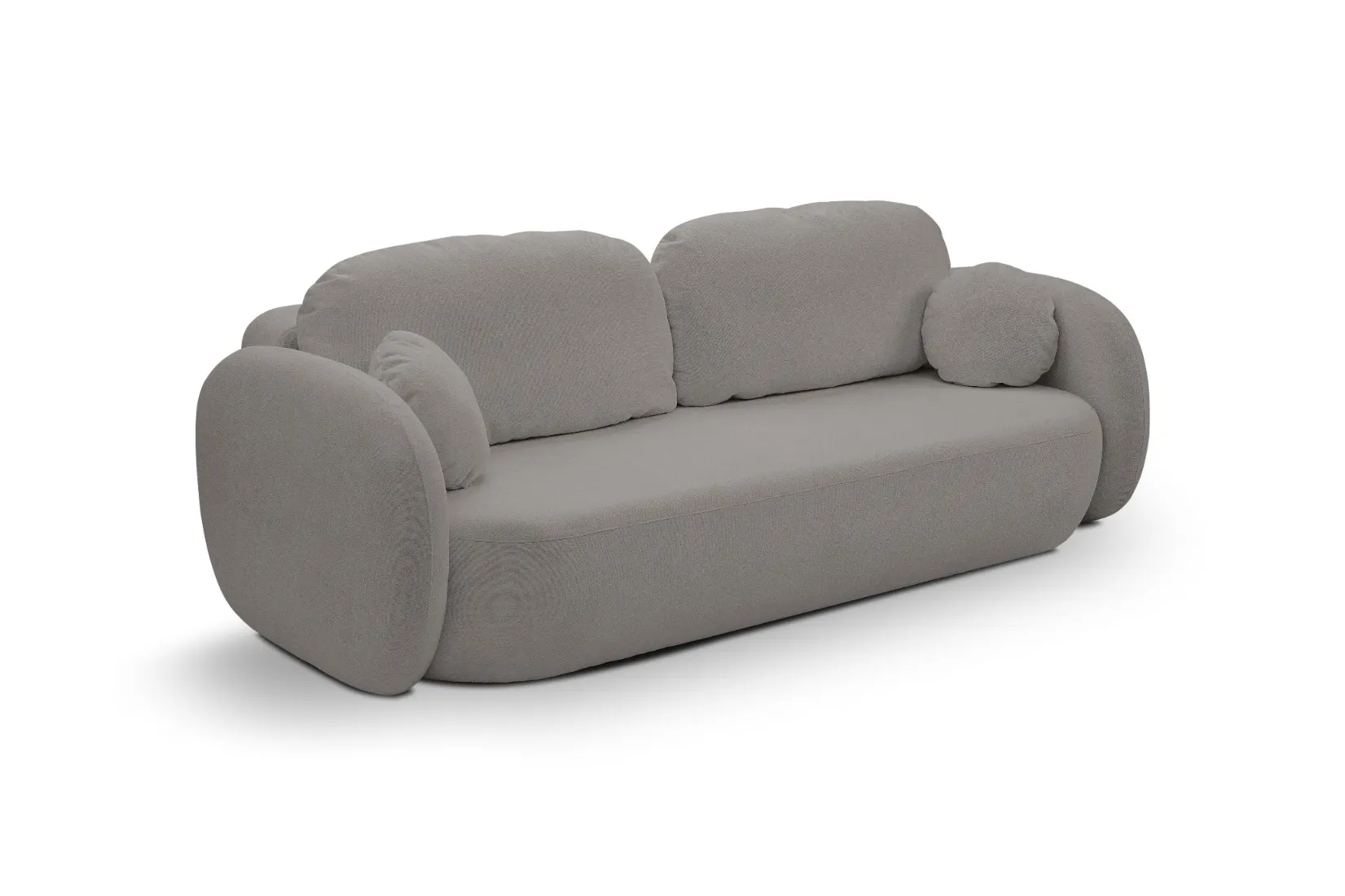 Sofa rozkładana z pojemnikiem OLIO SICURIO 238 cm ciemnoszara