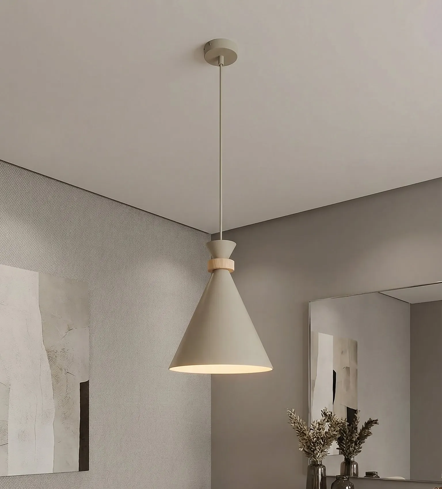 Lampa wisząca ZERO 1 MOKKA beżowa - 1683/1