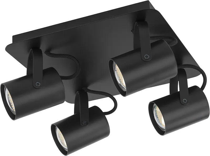 Lampa sufitowa/plafon KAMERA 4 czarny Lampa sufitowa/plafon KAMERA 4 czarny