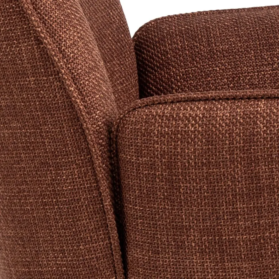 Krzesło obrotowe z podłokietnikami DOMINO Brązowy, Czarny ( zestaw 2 sztuk ) - 0000101940