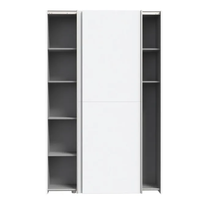 Szafa 2-drzwiowa OZZULA drzwi przesuwne 120cm biała — zdjęcie 3