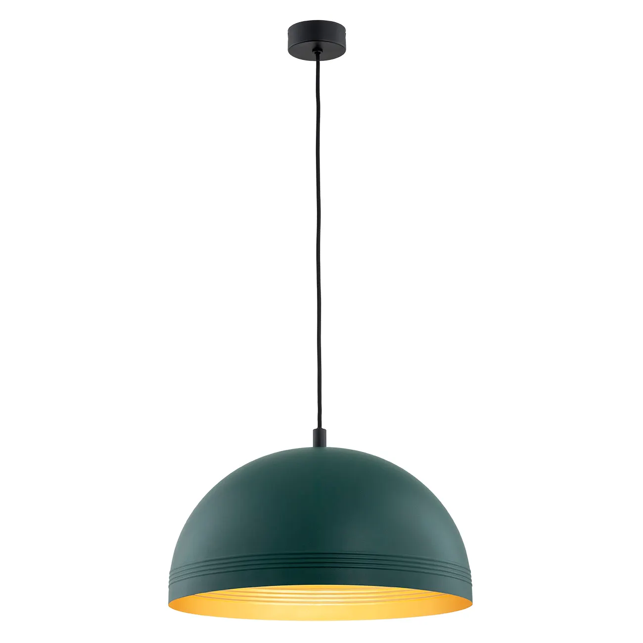 Lampa wisząca BONITA zielona złoty środek czarny przewód i podstawa 103x40cm Lampa wisząca BONITA zielona złoty środek czarny przewód i podstawa 103x40cm