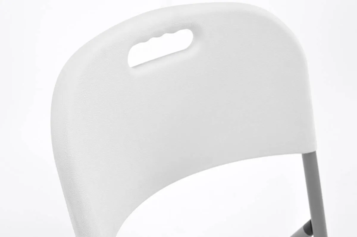 Zestaw 4 szt. krzeseł cateringowych składanych - biały - FE5906480913029