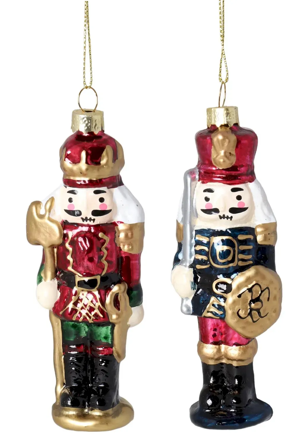 Komplet 2 szklanych zawieszek ŻOŁNIERZYKI 3541 wielokolorowy