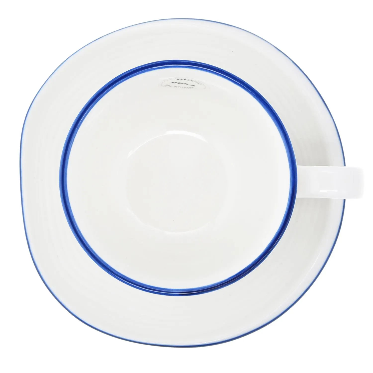 talerz, porcelana, błękitna linia, kawa, talerz z mise?