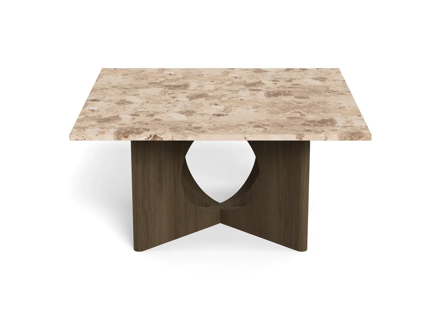 Stolik kawowy FOLEY 80 cm latte mat dąb wędzony - H000025790