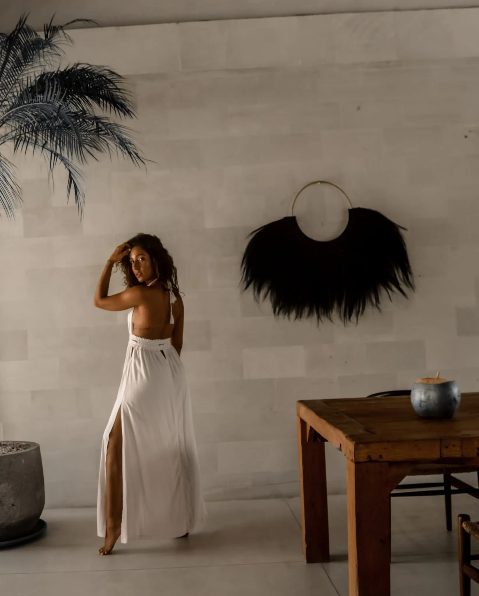 DEKORACJA ŚCIENNA TRAWA MORSKA CZARNA - MMHA008B