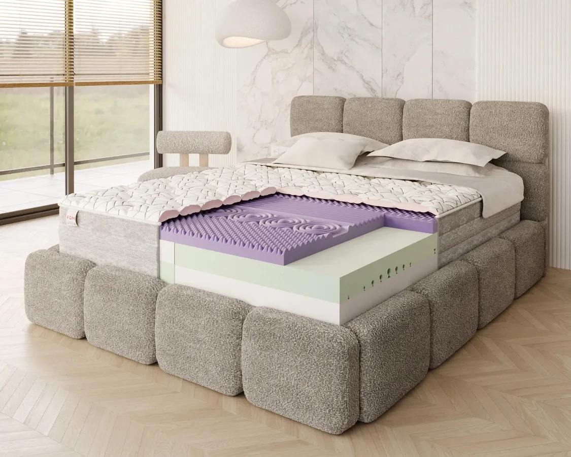 Materac piankowy AVELLINO pianka HR30, pianka HR44 - 140x200x28- H3 średnio twardy — zdjęcie 7