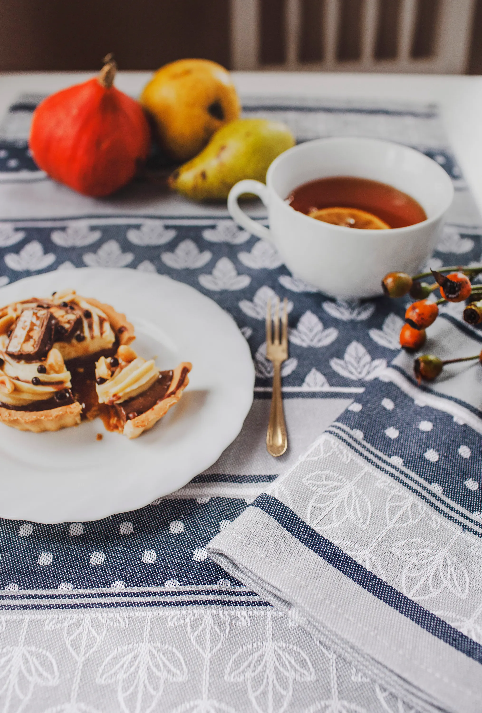 Ścierka żakardowa CARINO 004 bawełna 40X60 granatowa - FARO_28823