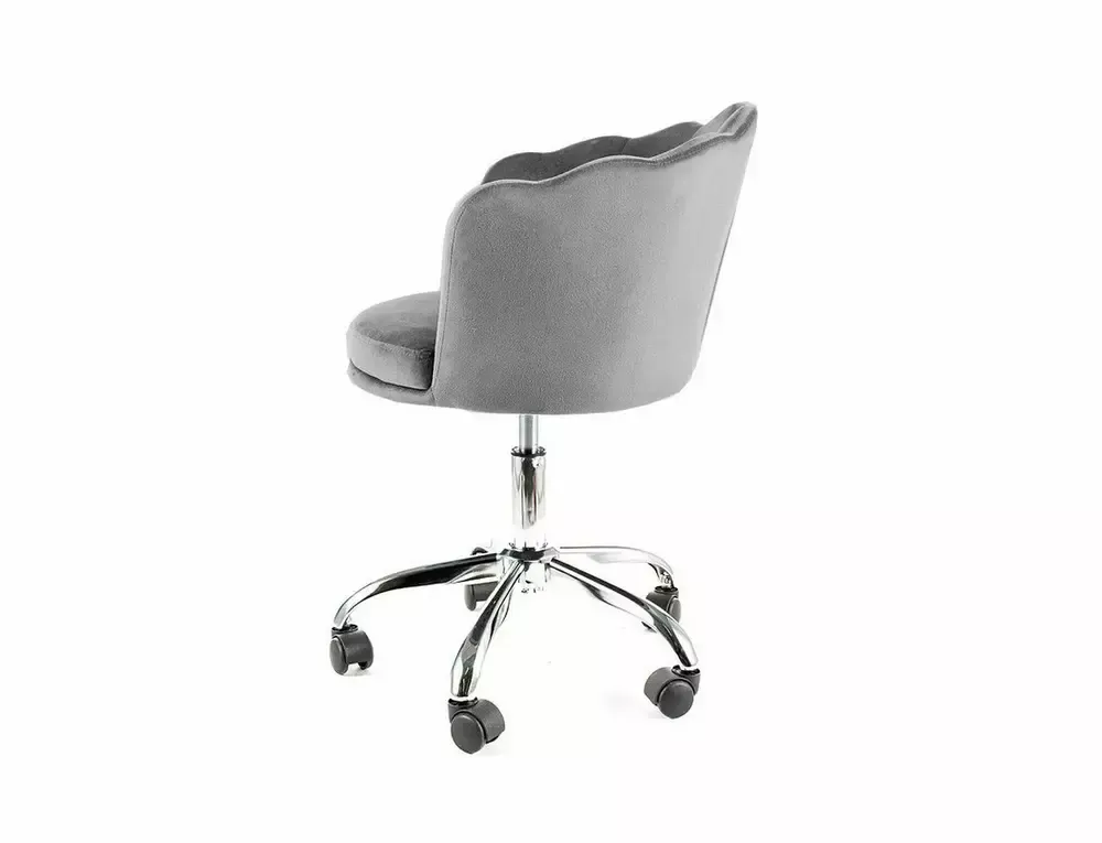 Fotel obrotowy ROSE VELVET muszelka szary Signal - OBRROSEVSZ