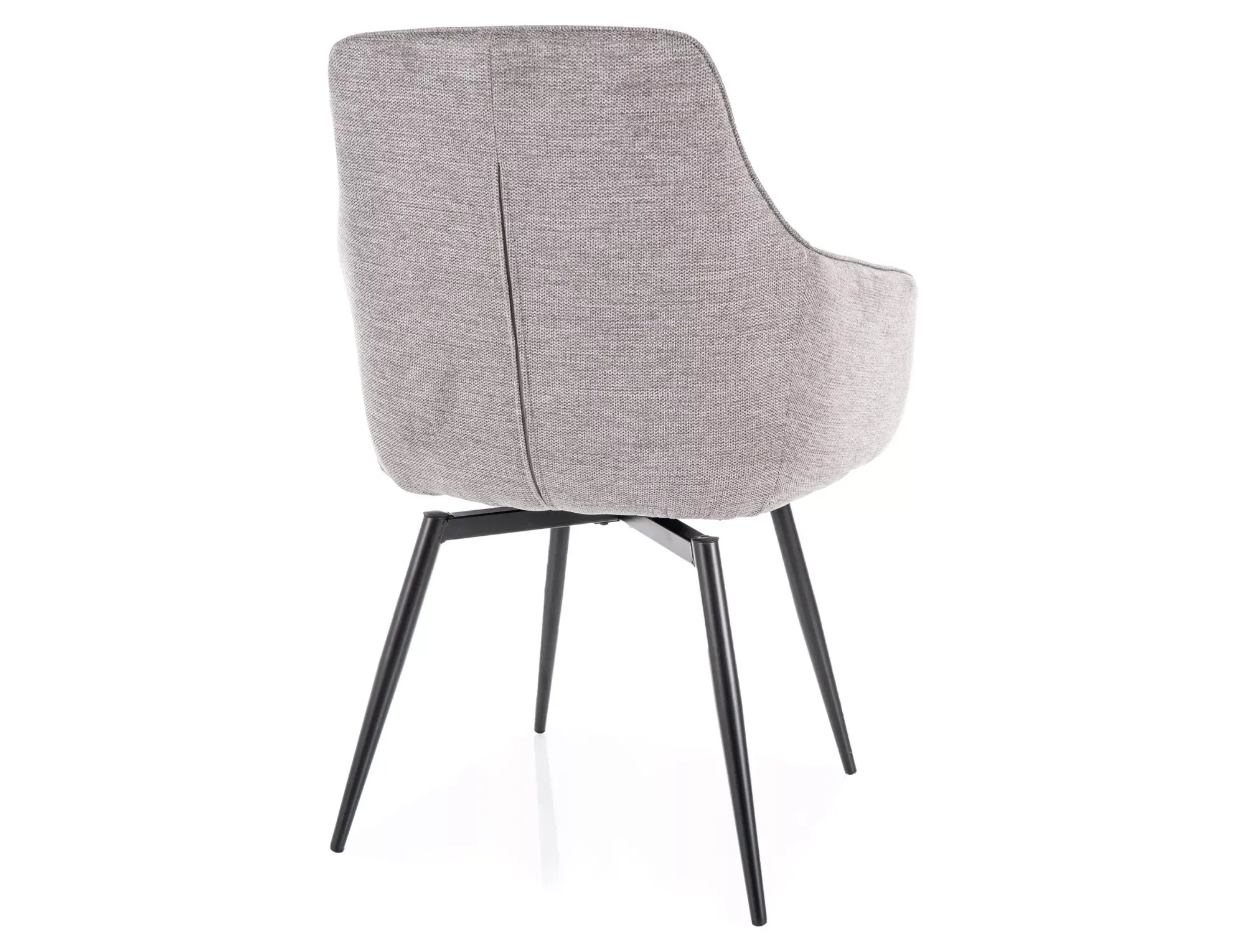 Krzesło obrotowe tapicerowane SERVIO BREGO 07 pikowane szary czarne nogi - SERVIOBRCSZ