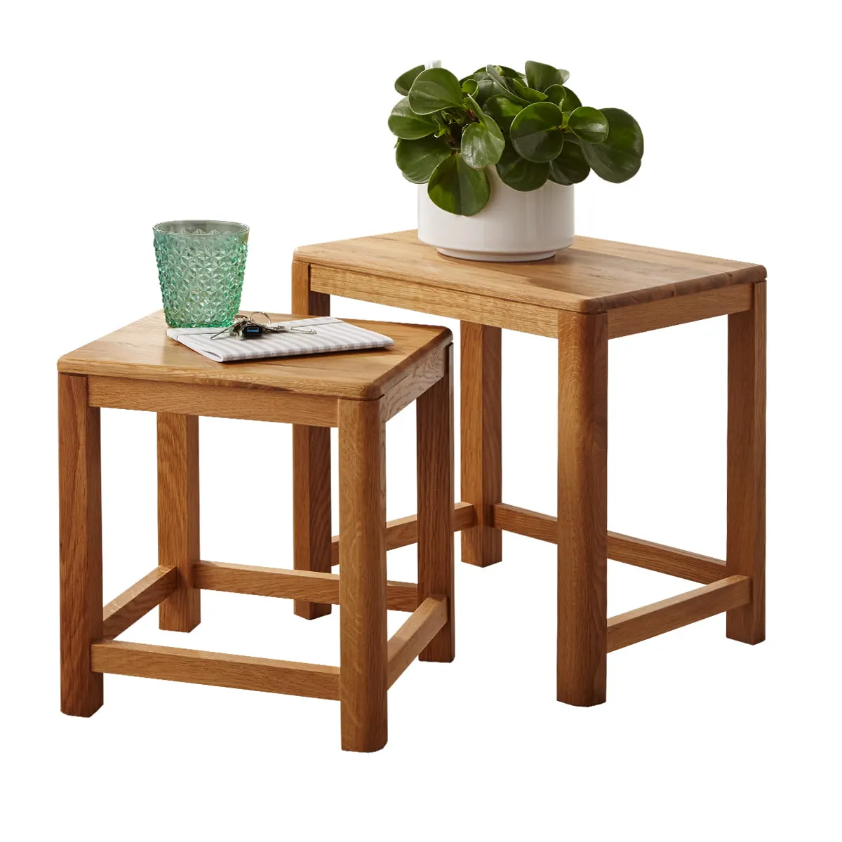 Zestaw stolików kawowych GIALO 45x45 cm, 35x40 cm -naturalny - 2SGIA05