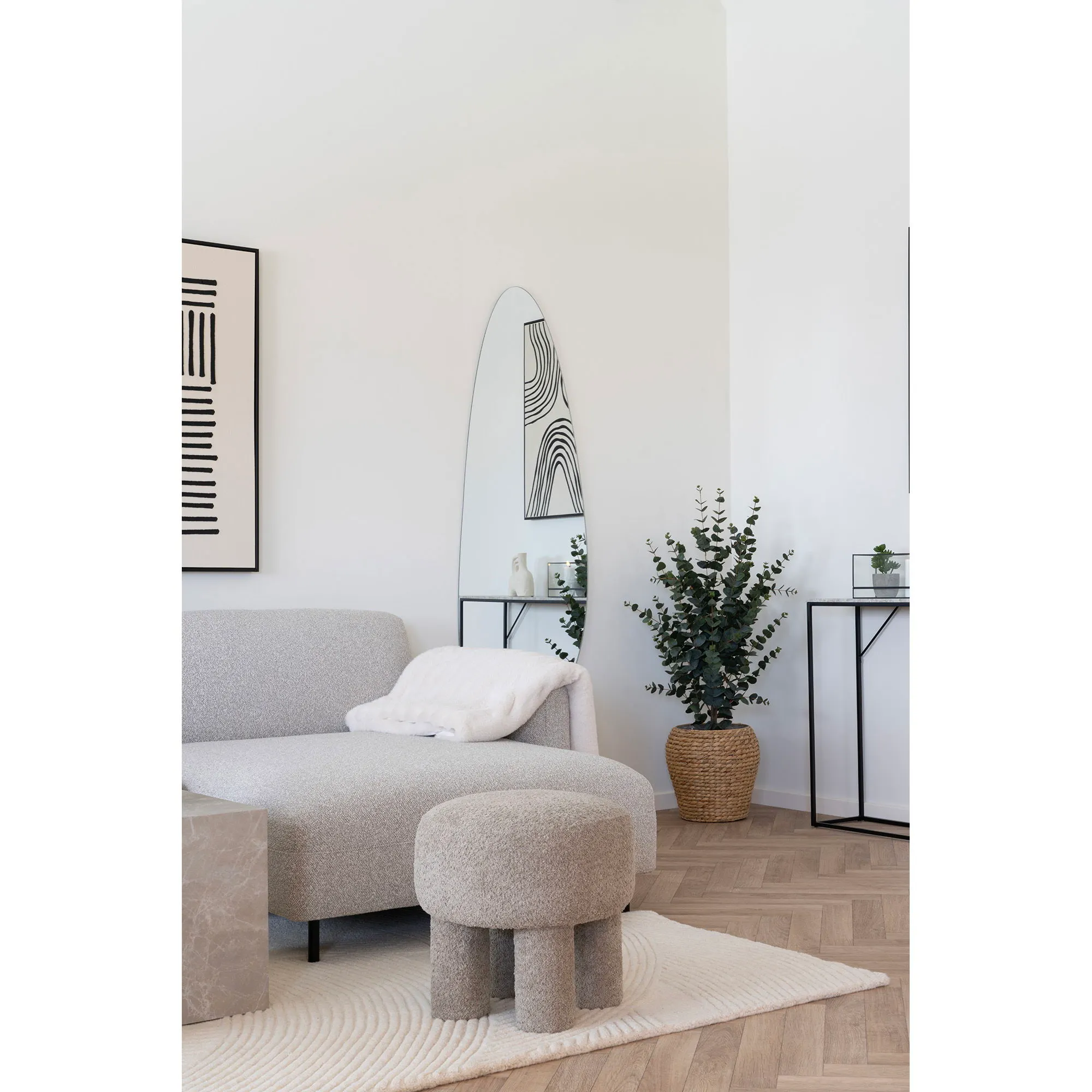 Dywan prostokątny ręcznie tuftowany PUNE 160x230 cm kość słoniowa - 3981530