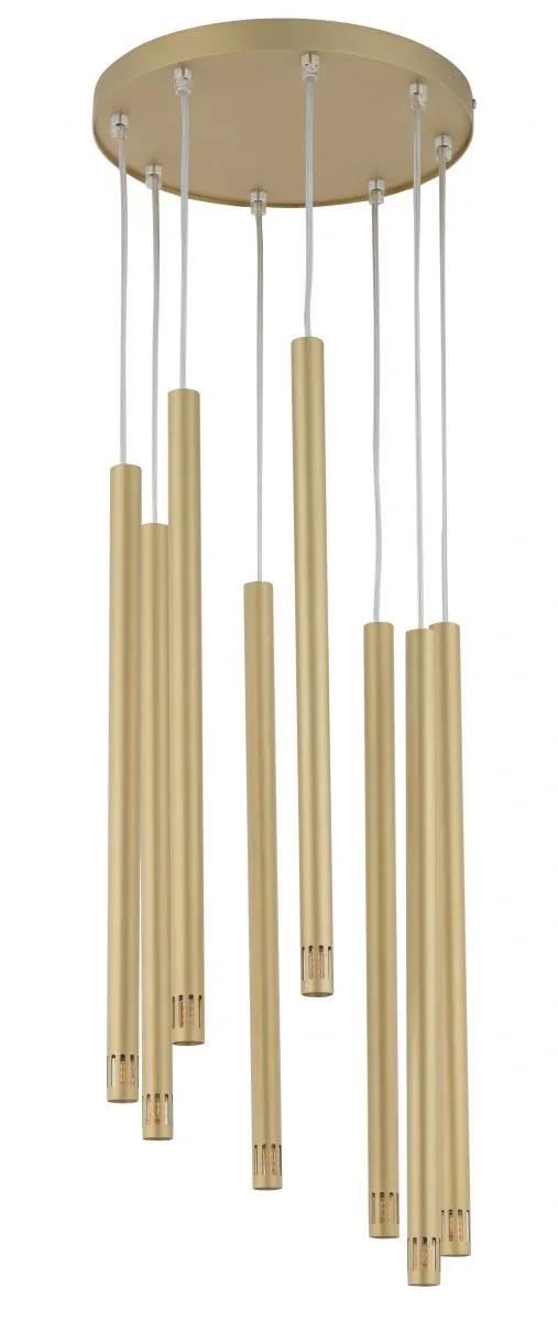 Lampa wisząca SOPEL LASER 8 złota Dzwonek, Instrument muzyczny, Żyrandol, Lampa