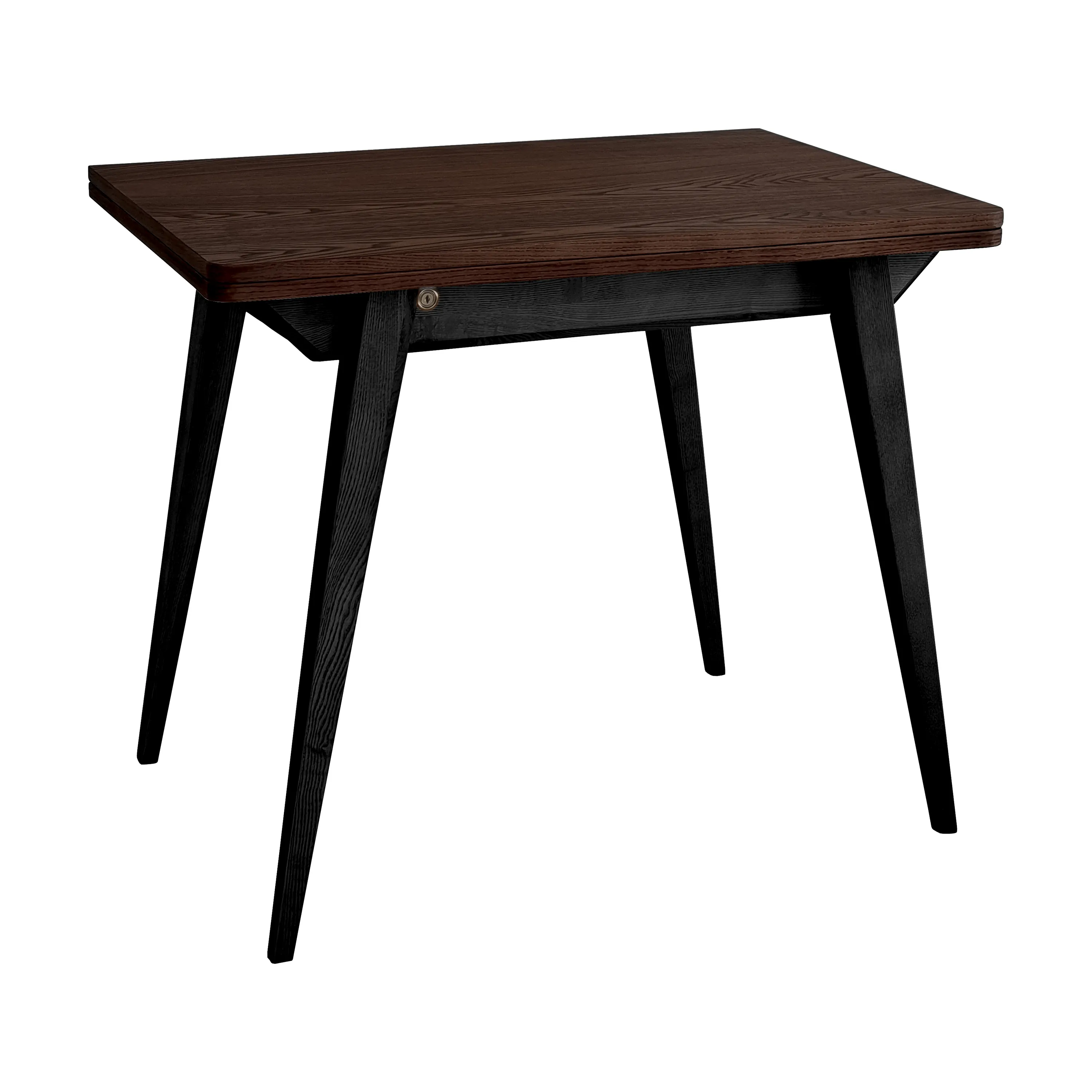 Stół rozkładany drewniany ENVELOPE 90x65cm orzech czarne nogi