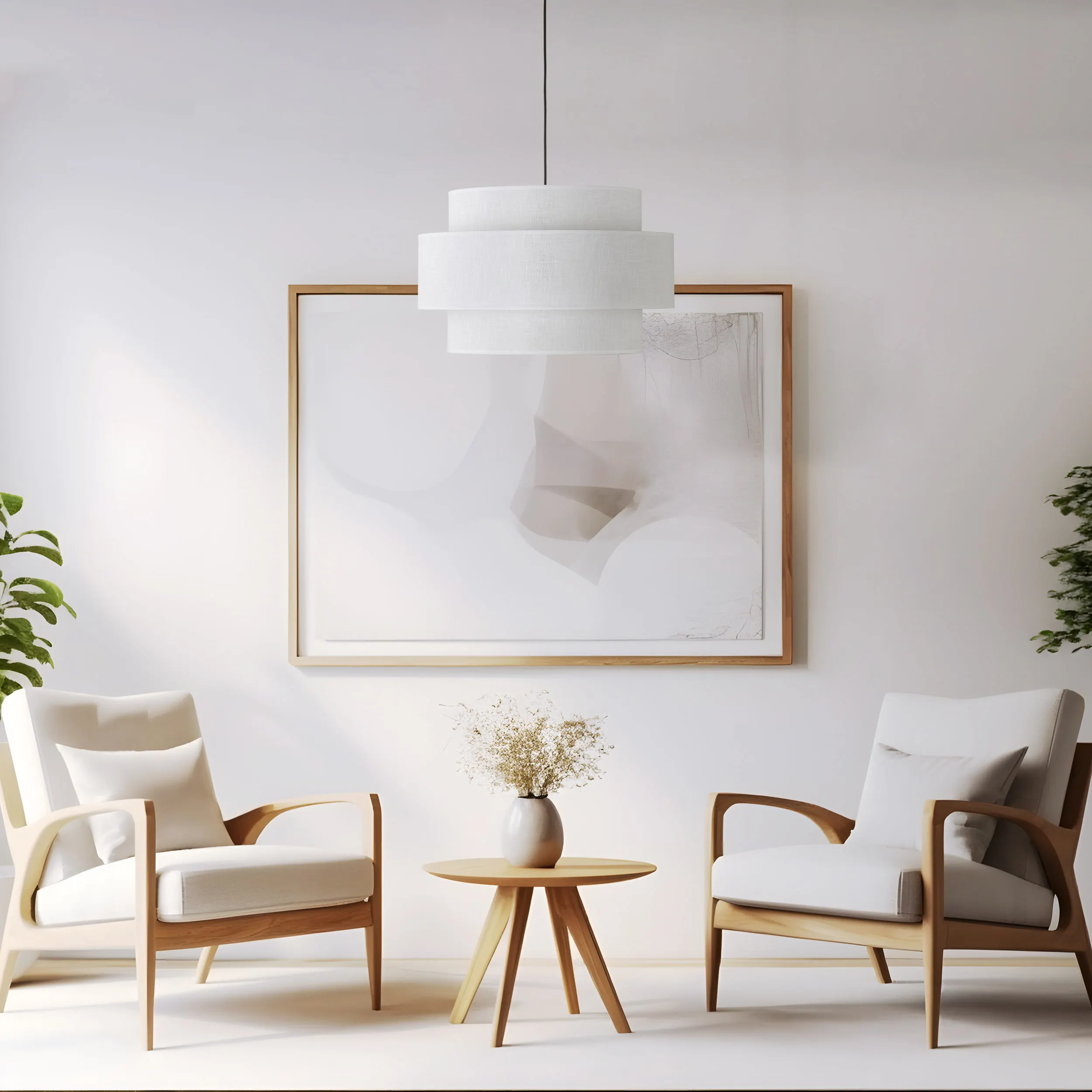 Lampa wisząca CALISTO biała z tkaniny na czarnej podstawie i przewodzie 160x50cm - TK_5095