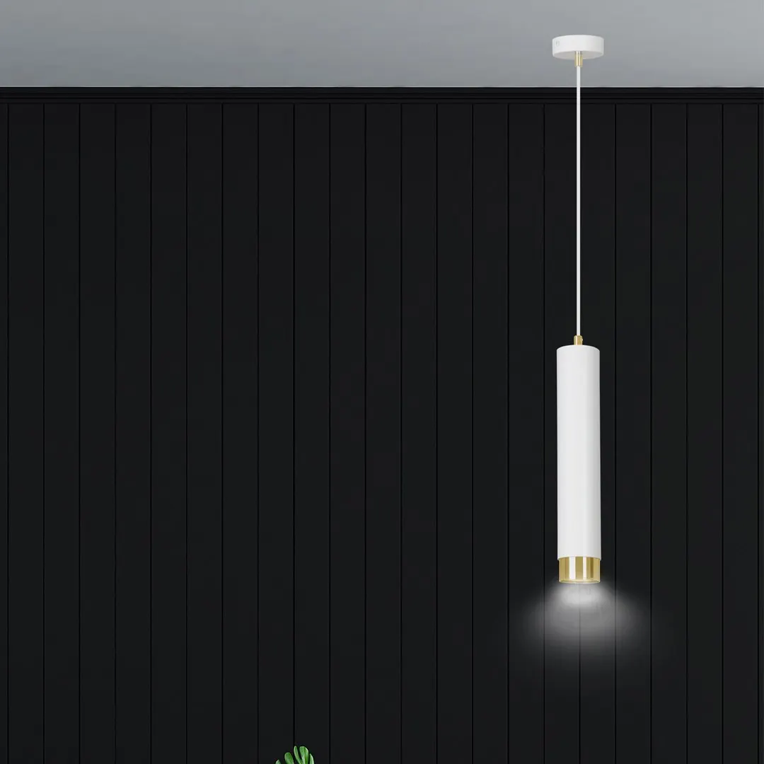Lampa wisząca KIBO 1 biały złoty — zdjęcie 7