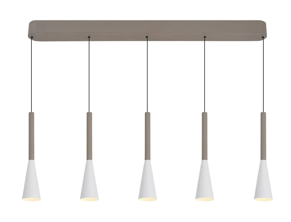 Lampa wisząca prosta TROMPTO 5 LED kaszmirowa
