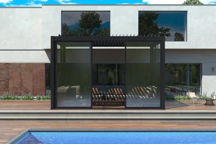 Drzwi przesuwne szklane LUXE 270x218cm do 3m antracyt - MI_5905610251550