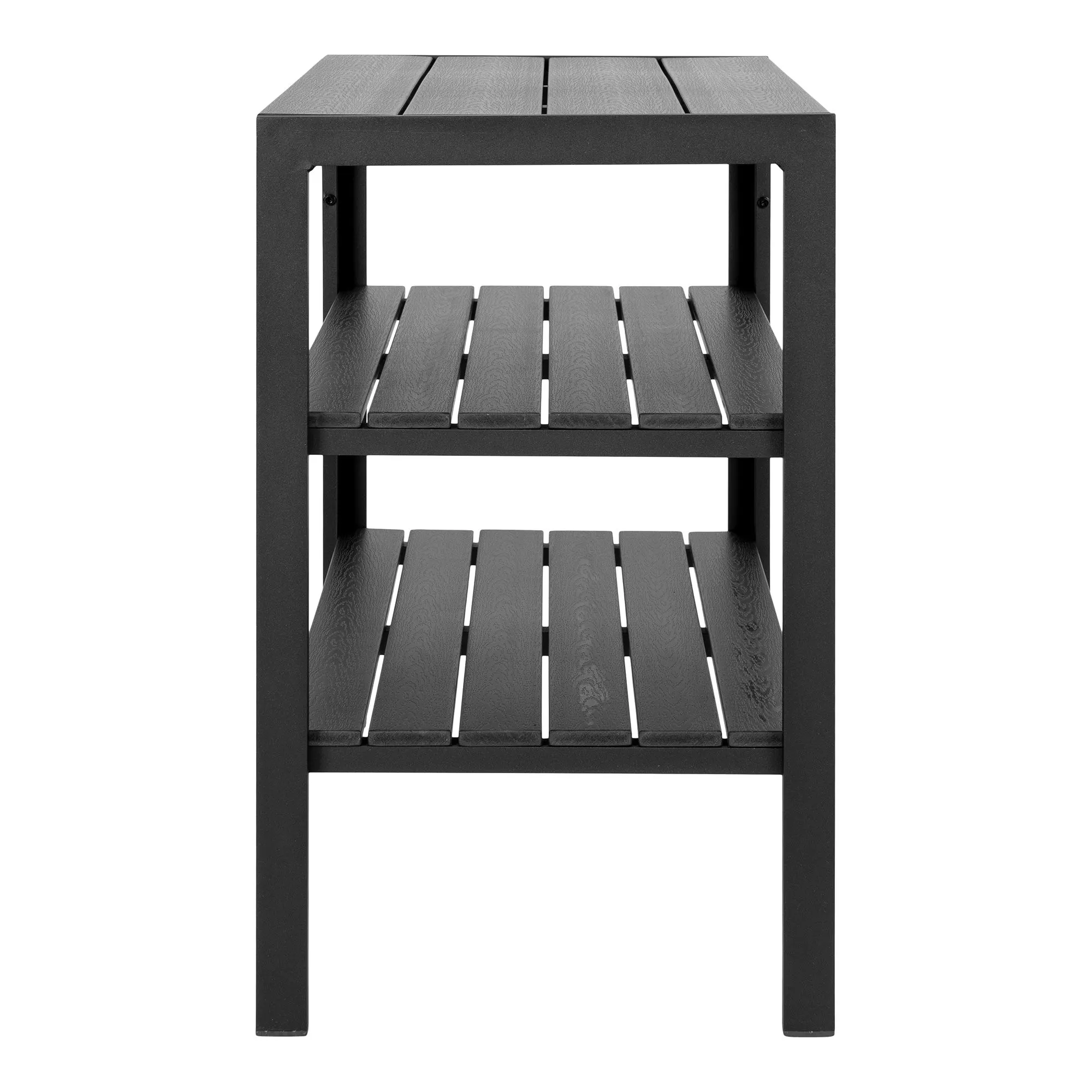 Wózek barowy aluminiowy z 3 półkami TAORMINA czarny - 7401000