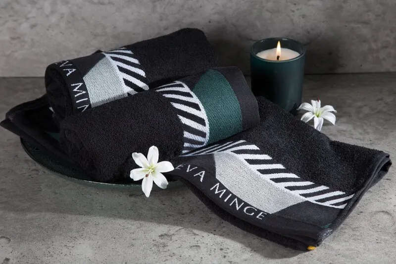 RĘCZNIK EVA7 70 X 140 CM CZARNY - EU_441964