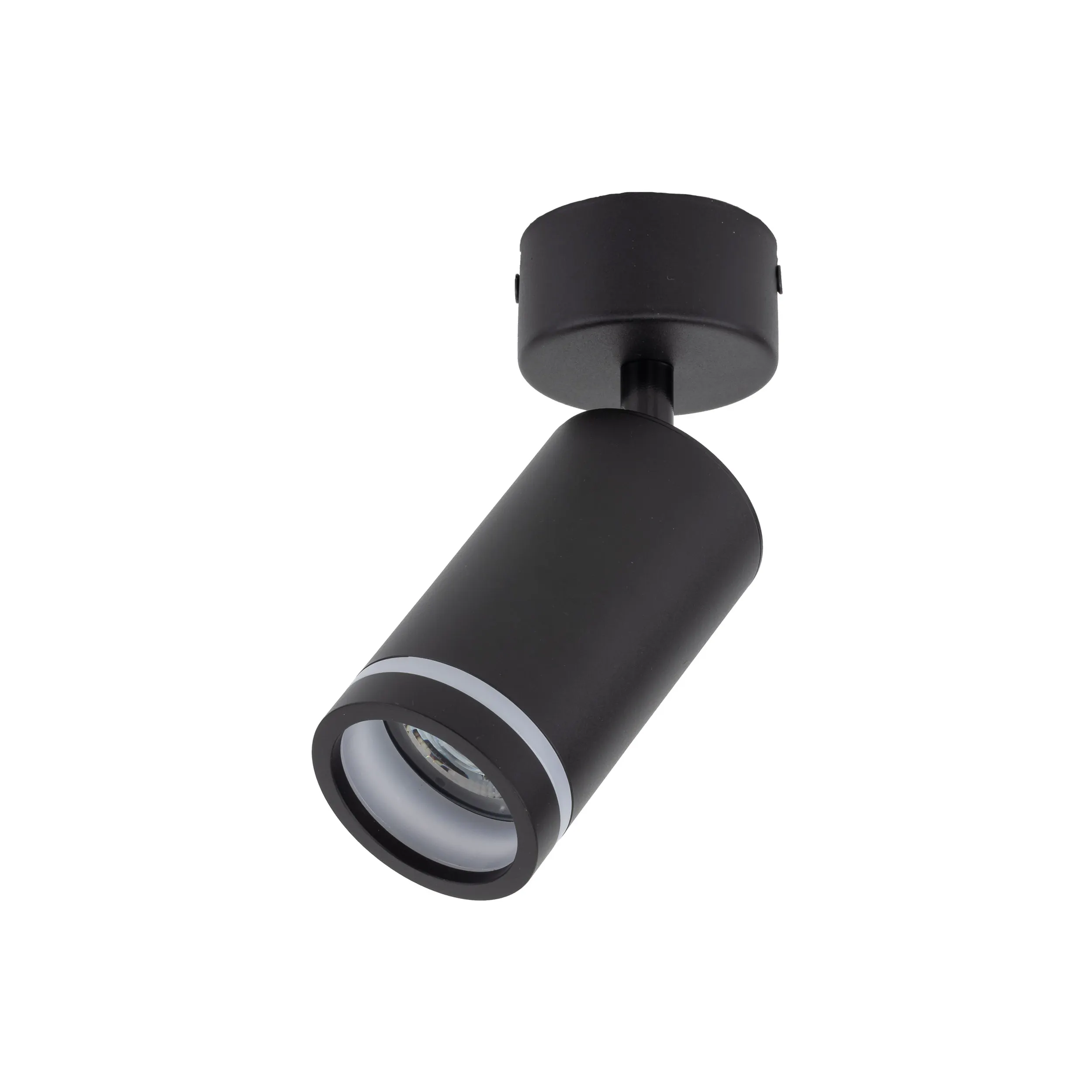 Lampa sufitowa / Kinkiet JET czarny regulowany z pierścieniem świetlnym 15x13x5cm
