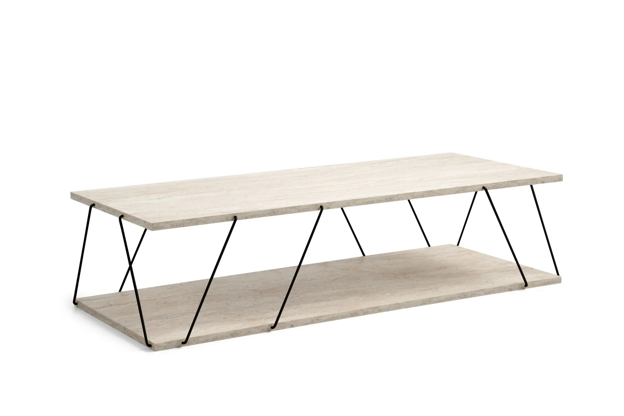 Ława-stolik kawowy LABRANDA 120x50 z efektem kamienia czarny stelaż Stolik kawowy, Meble, Tabela