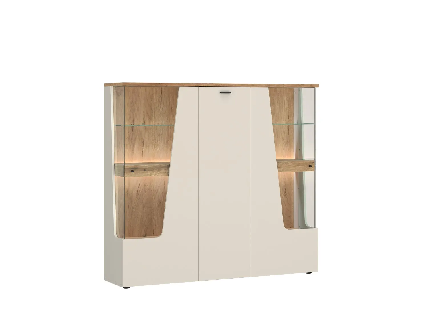 Witryna 3-drzwiowa CUT OUT 03 | CTUV03 cashmere dąb coast evoke Szafa, Szafka, Meble, Gabinet