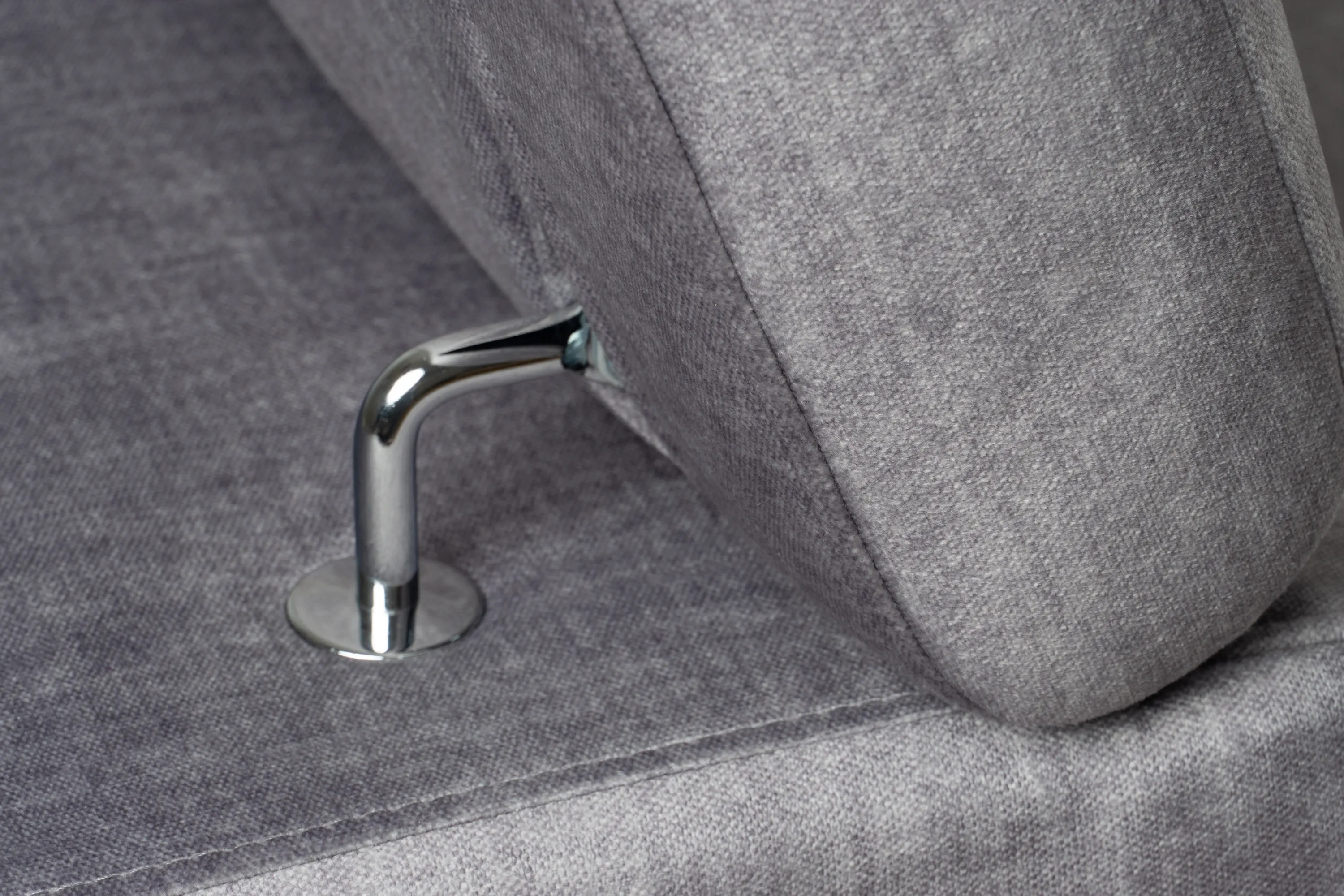 Narożnik lewostronny ANNABELLE L regulowane zagłówki nogi czarne tkanina Vogue 14 szary - B_165778