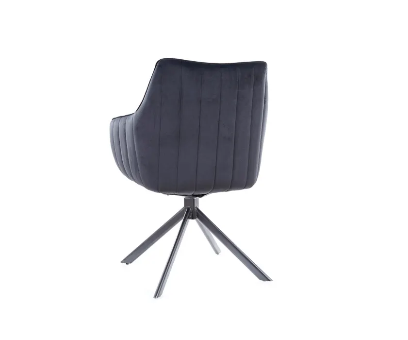 Krzesło obrotowe 180° AZALIA VELVET aksamitne czarne Signal - AZALIAVCC