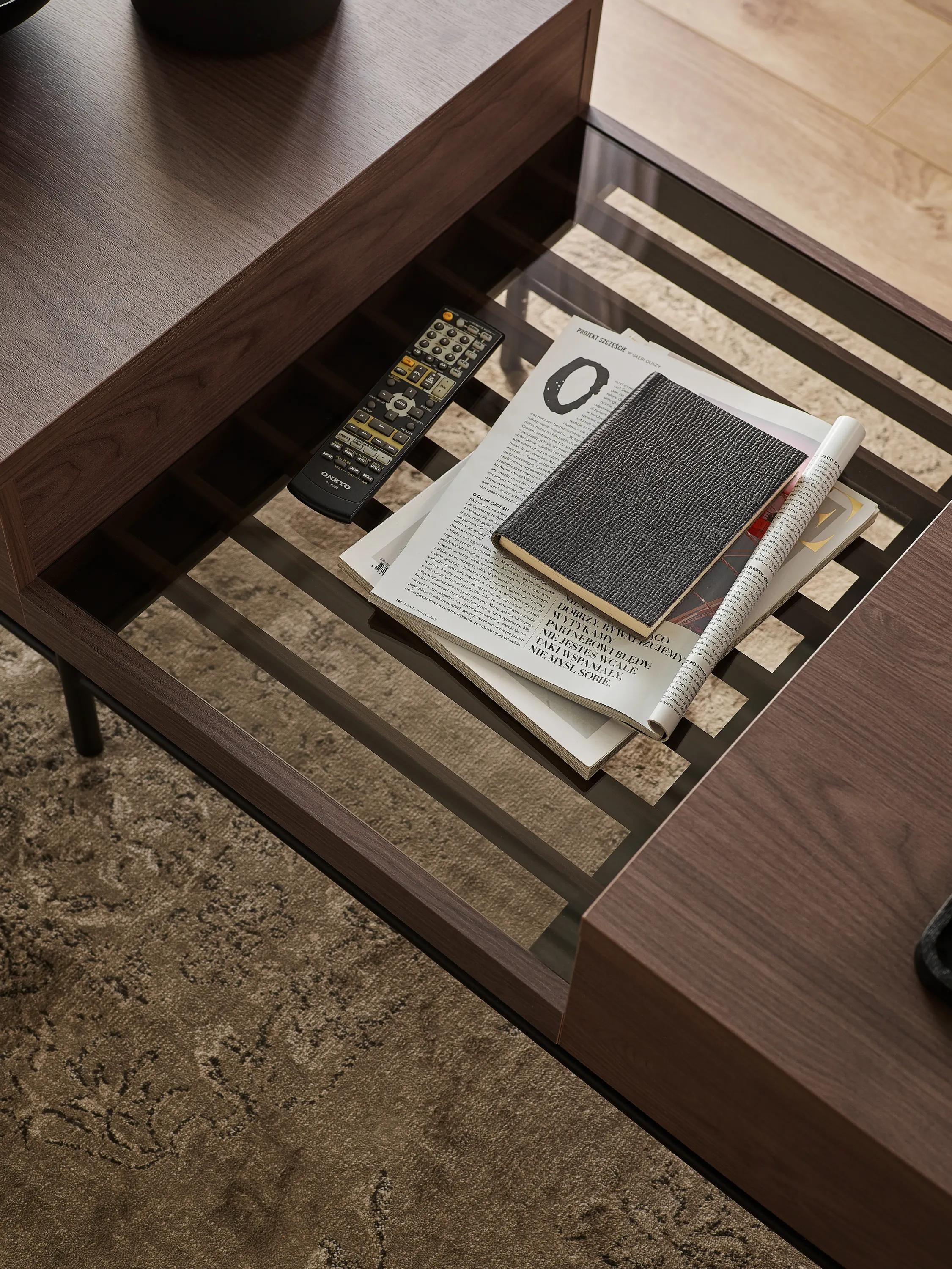 Stolik kawowy Piemonte PE-08 134x60cm jesion portlandzki/czarny - PE8JCZ