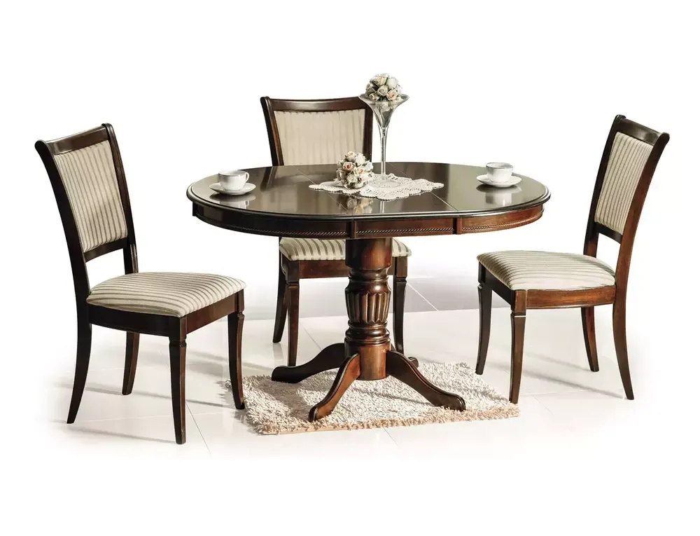 Stół rozkładany MARGO klasyczny ciemny orzech 90x90(125) Signal - MARGOCO