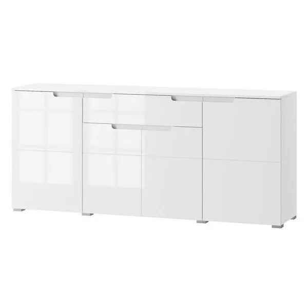 Komoda SELENE 36 4-drzwiowa z szufladą biały połysk 180x80x40cm Komoda SELENE 36 4-drzwiowa z szufladą biały połysk 180x80x40cm