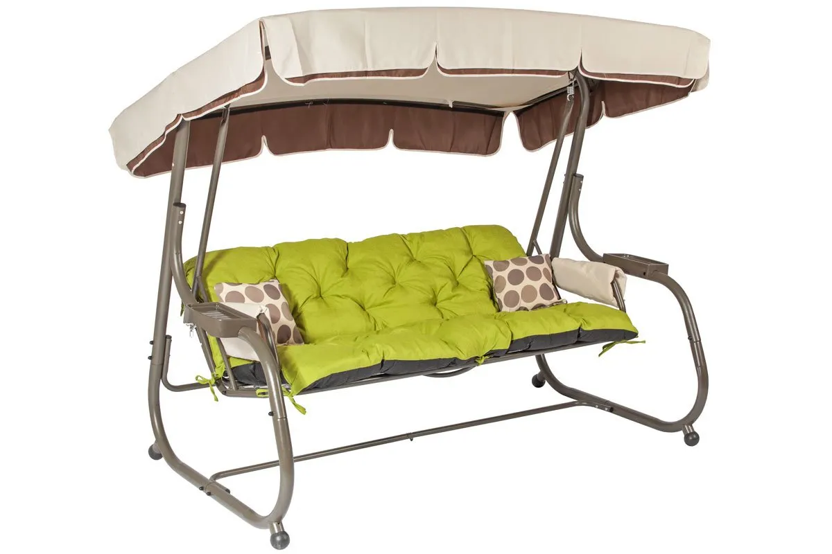 Gruba poduszka na huśtawkę 180/60/60 - limonka - FE5906948106574