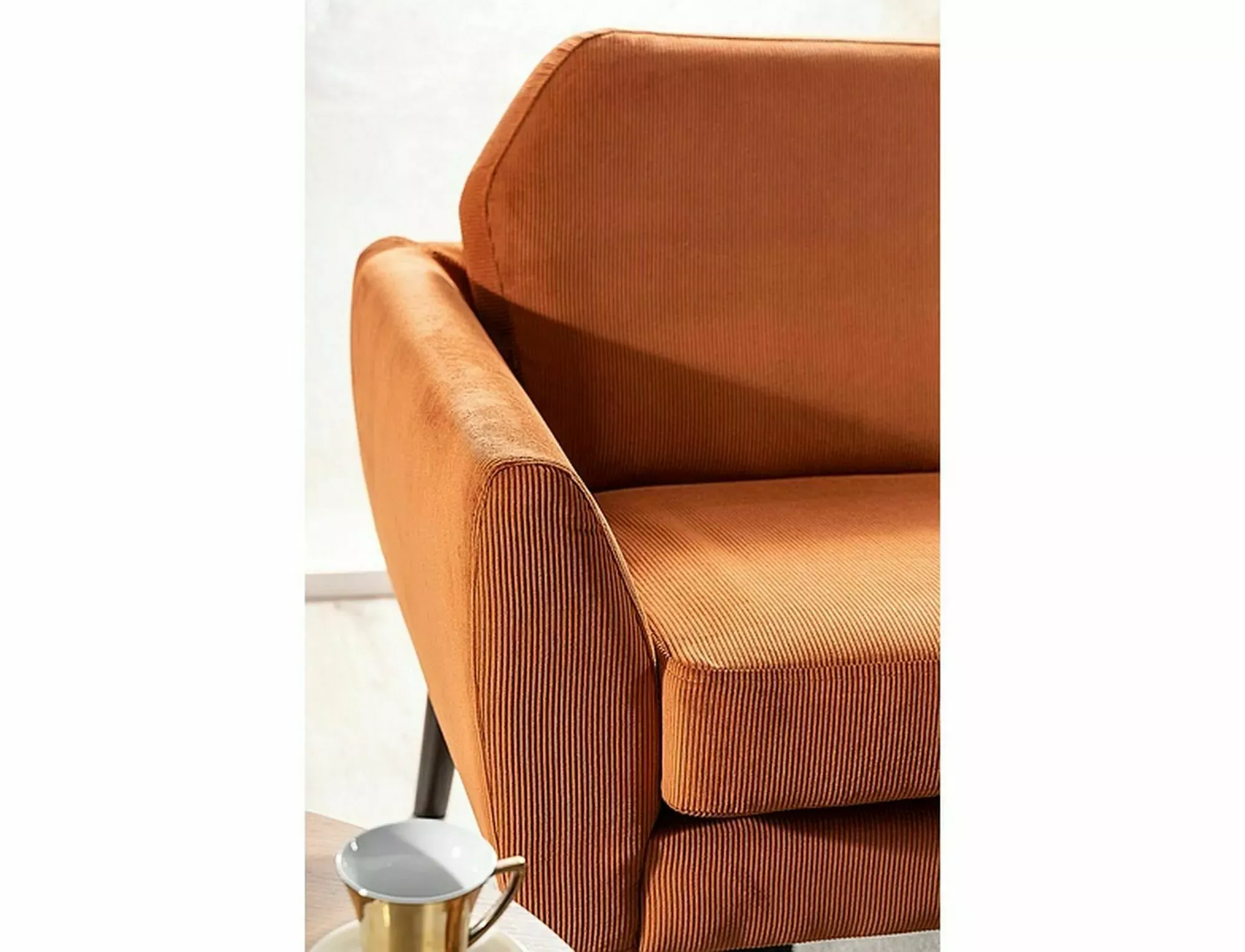 Sofa dwuosobowa MENA VELVET Bluvel 4215 cynamonowa wenge - MENAVCYW