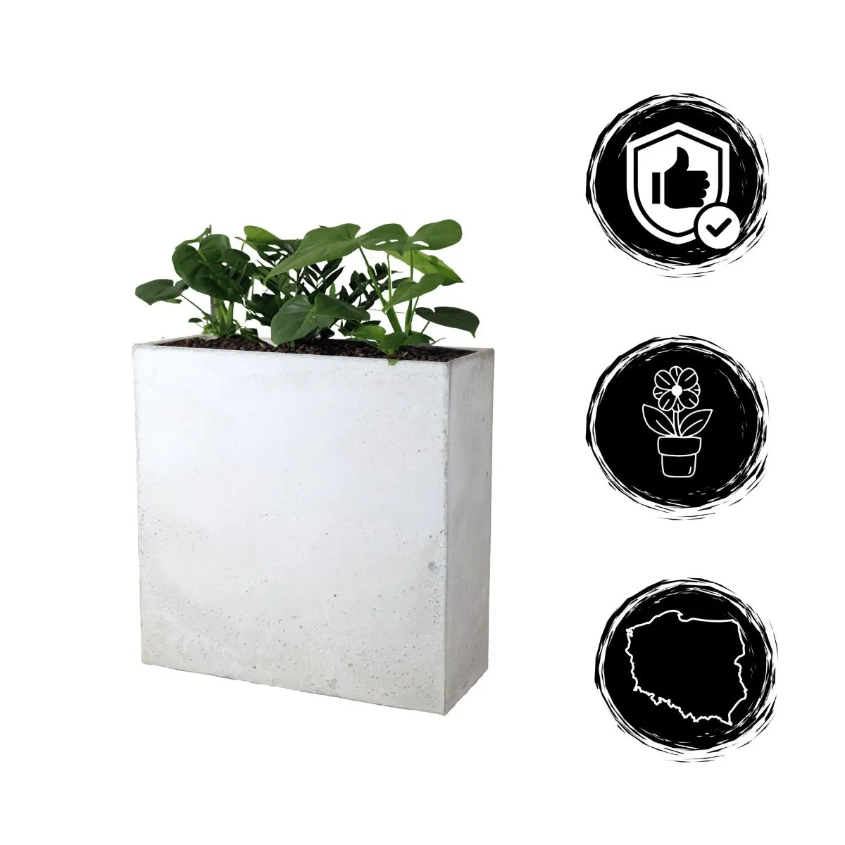 DONICZKA zewnętrzna betonowa SEVRAN szara - LD_TZ000548