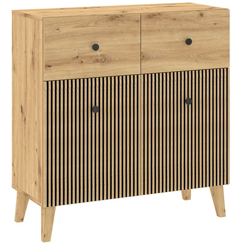 Komoda 2-drzwiowa z 2 szufladami BERLIN dąb artisan Komoda 2-drzwiowa z 2 szufladami BERLIN dąb artisan