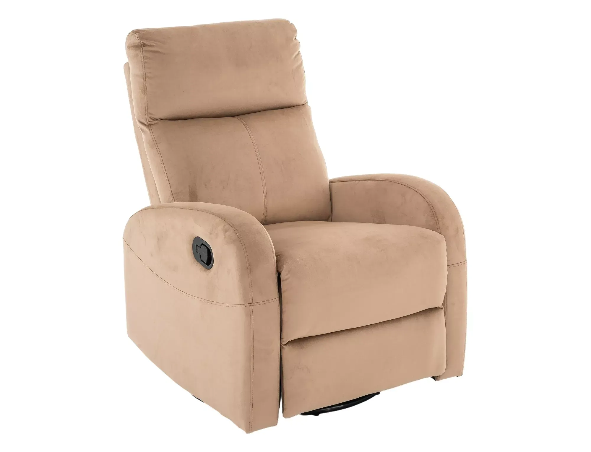 Fotel rozkładany obrotowy OLIMP VELVET funkcja kołysania beżowy
