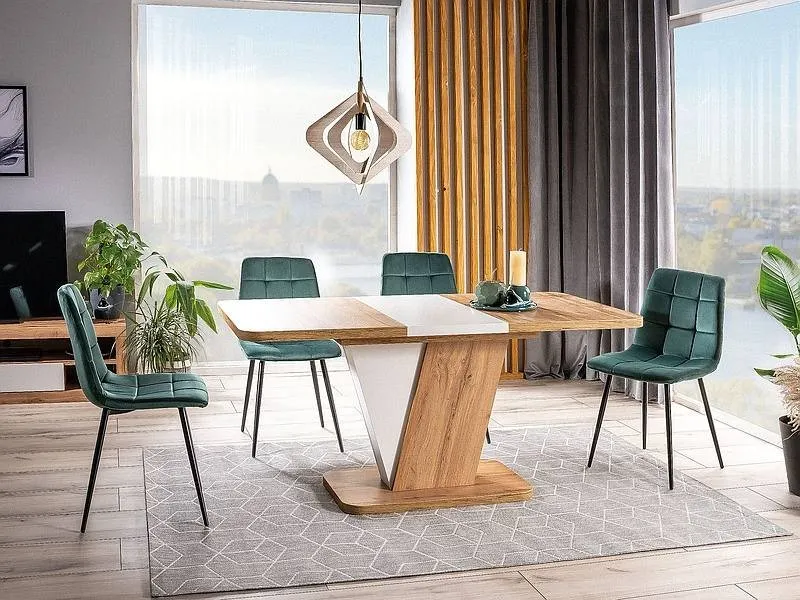 Krzesło tapicerowane loft MILA VELVET aksamitne zielone Signal - MILAVCZ