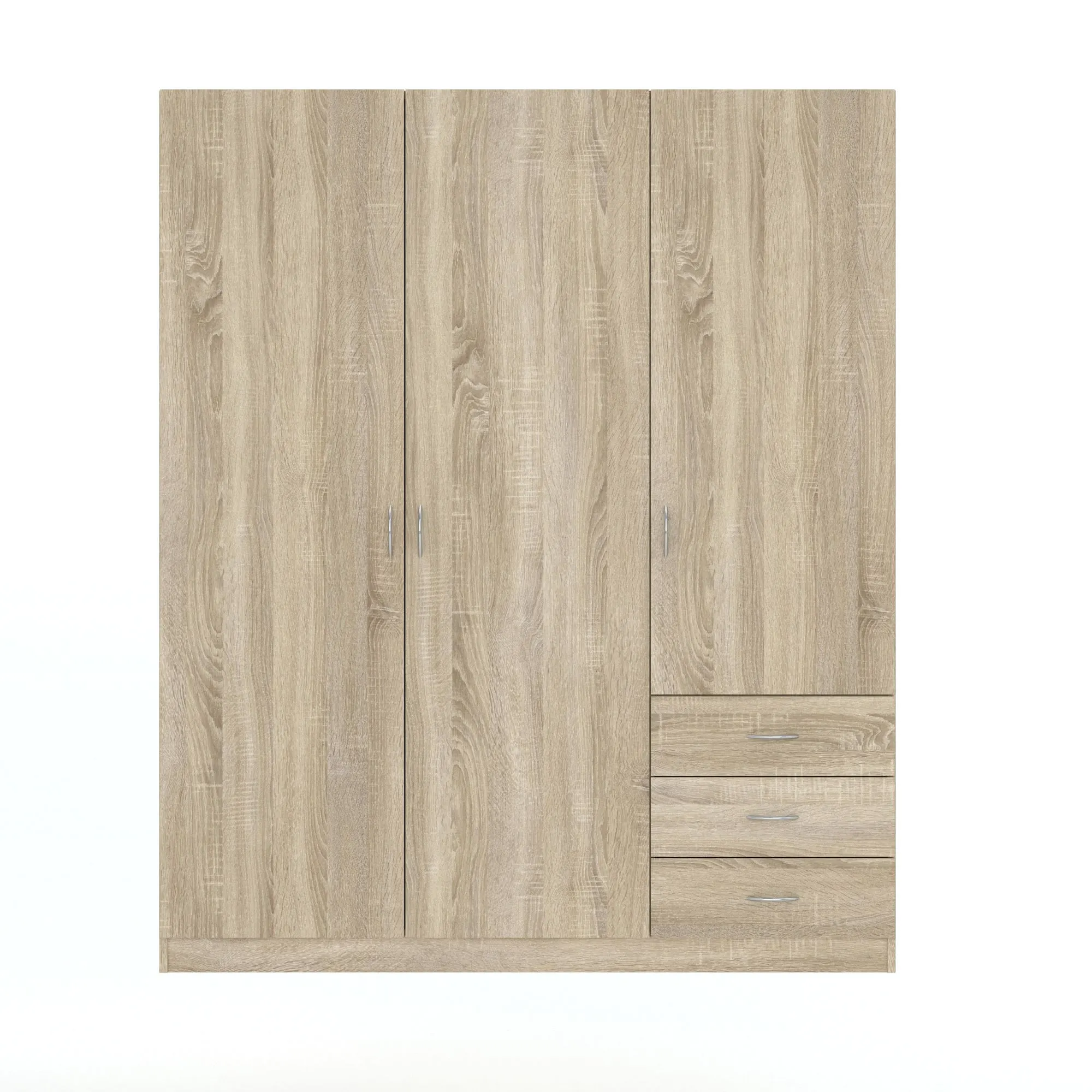 Szafa 3-drzwiowa z 3 szufladami GAYA 146cm dąb sonoma - INT_5002712