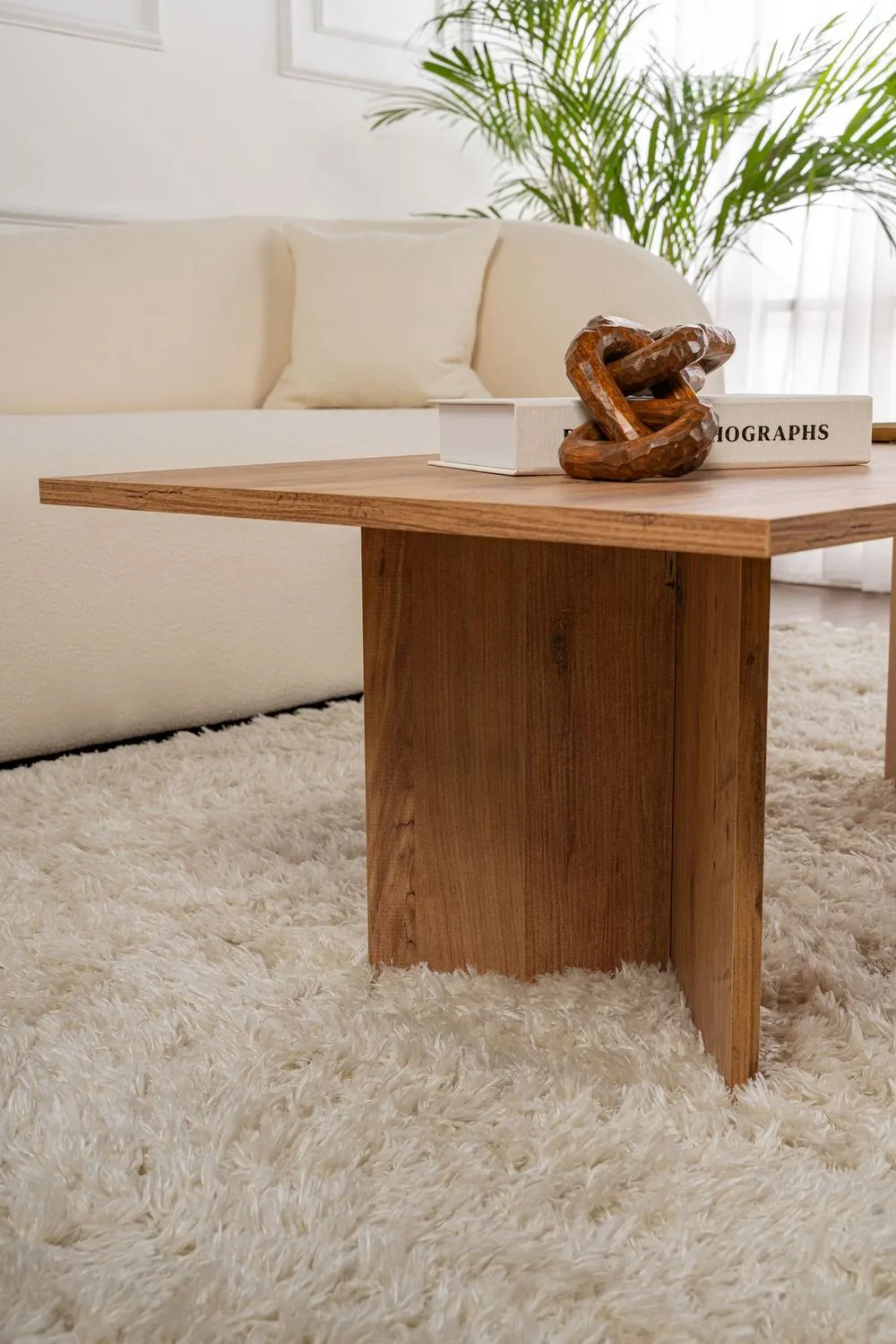 Stolik kawowy SABIN 60x119 cm sosna atlantycka