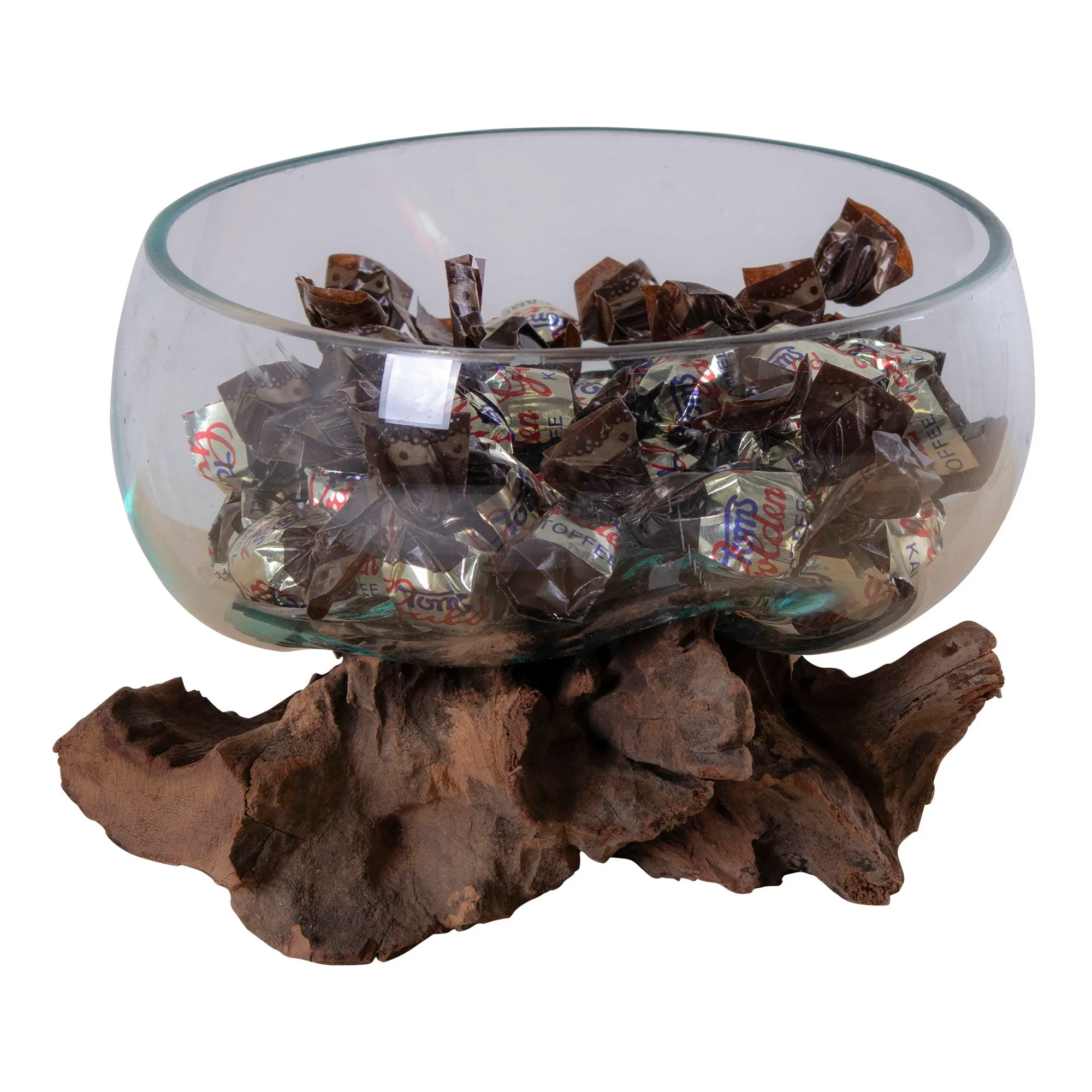 Dekoracja stojąca w szkle SAN MARINO 15 cm drewno tekowe/naturalny - 4501055