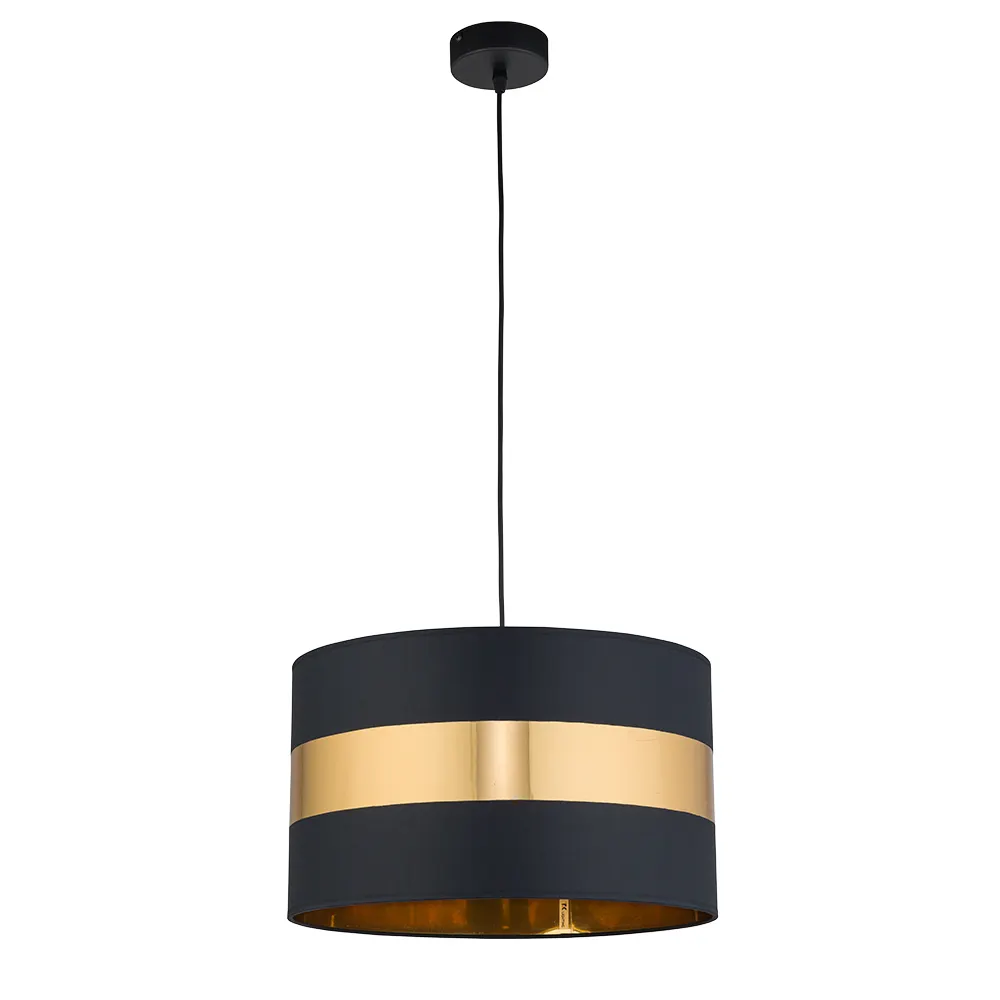 Lampa wisząca PARIS czarna ze złotymi elementami 130x50cm