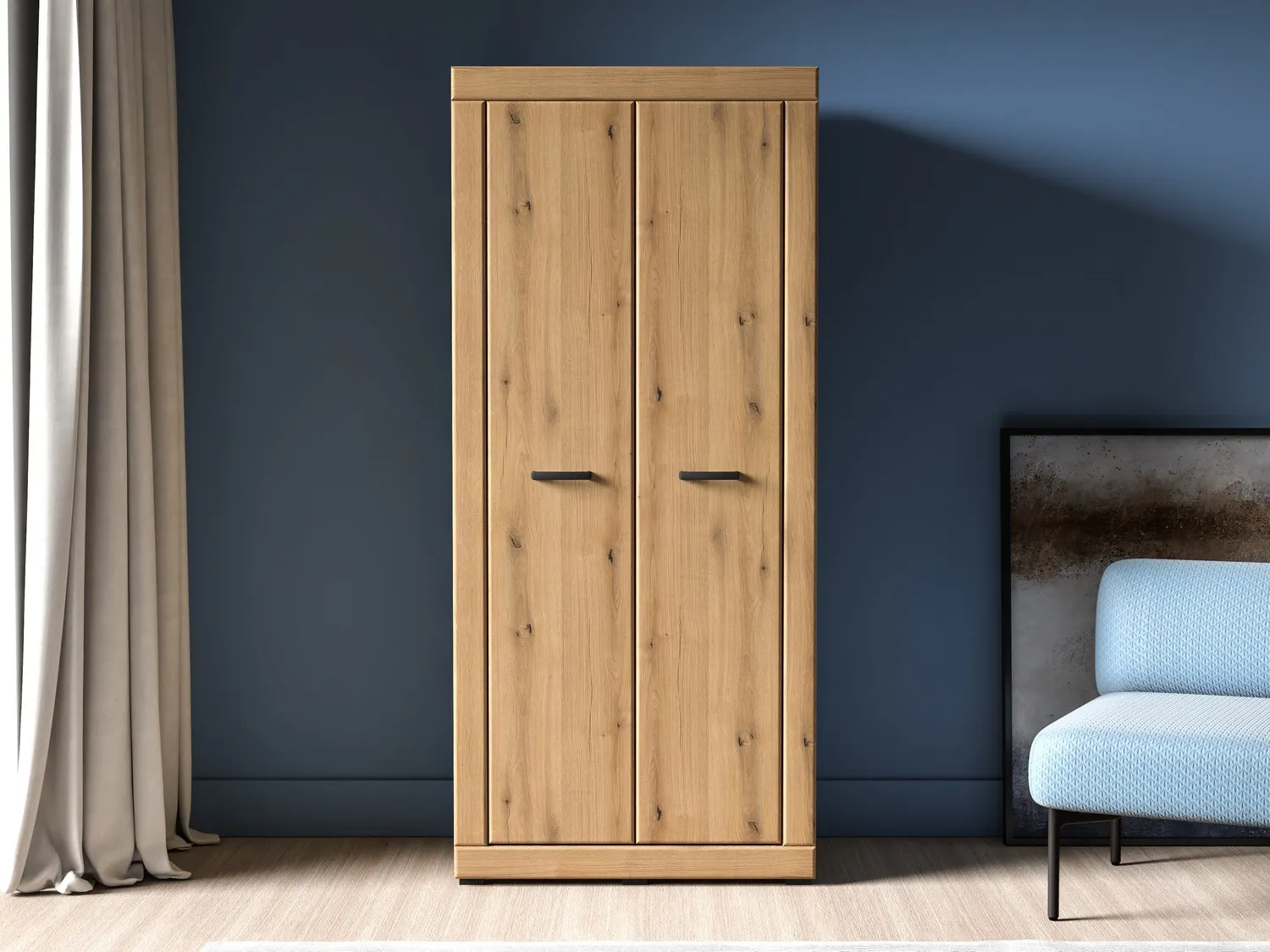 Szafa 2-drzwiowa DORA 87x195 dąb evoke - 1DORA01-001