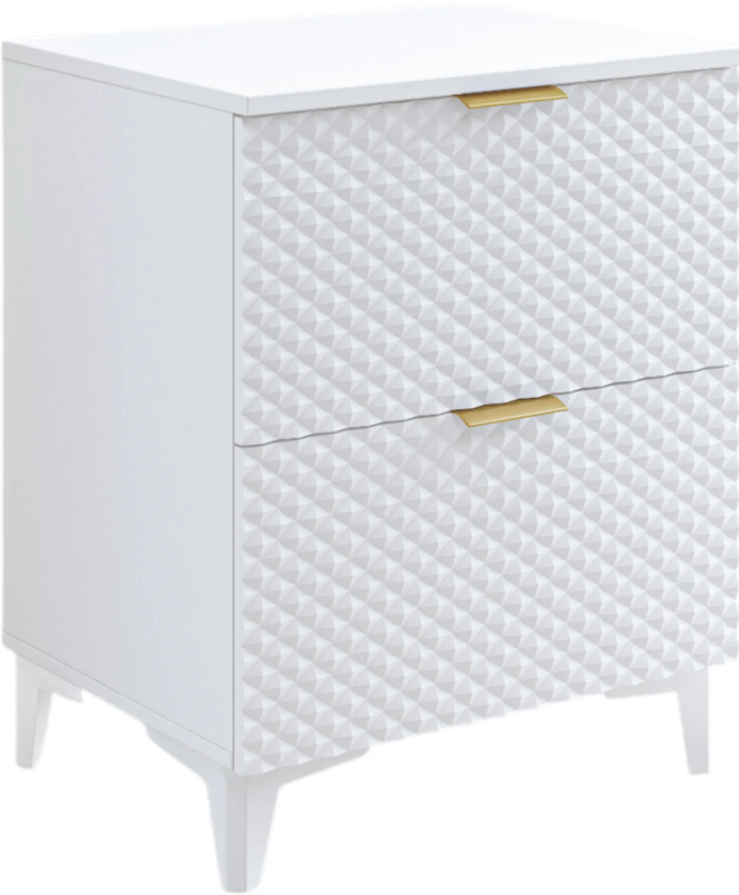 Szafka pod umywalkę LAURA wisząca z 2 szufladami 60 cm - biała - 3097NM47