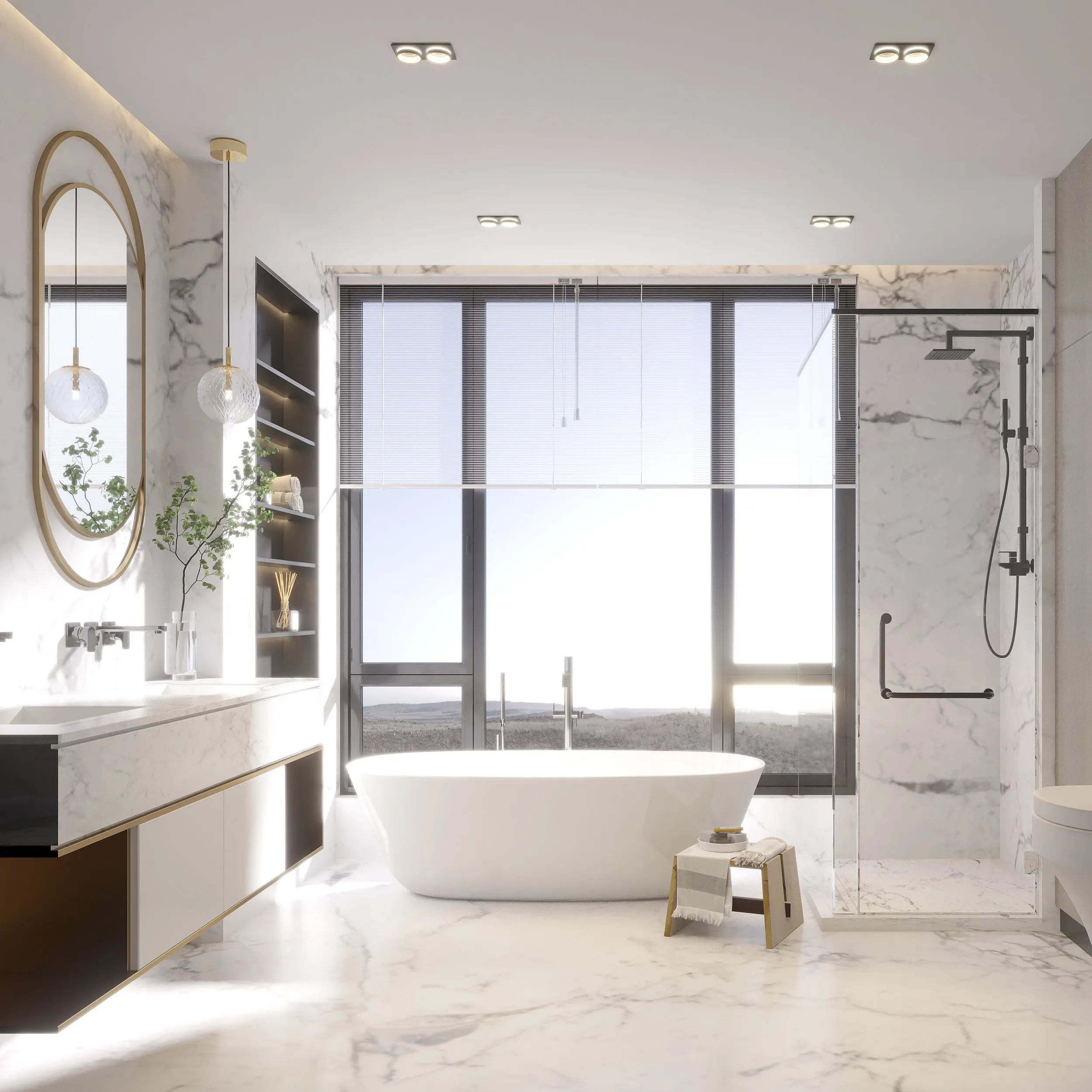 Oprawa wpuszczana JET czarna podwójna - TK_6925