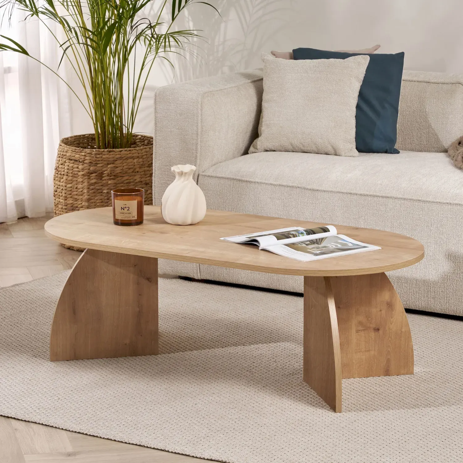 Stolik kawowy MELINA 60x120 dąb sapphire — zdjęcie 3